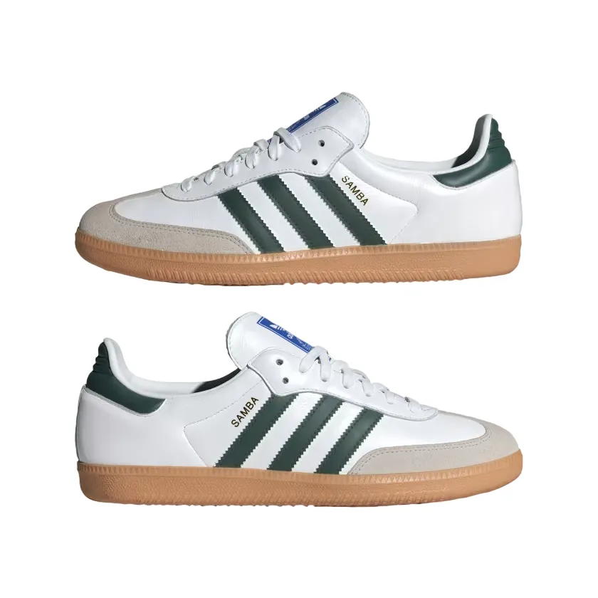 Adidas Originals scarpa sneakers da uomo Samba OG IE3437 bianco-verde