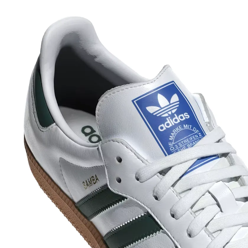 Adidas Originals scarpa sneakers da uomo Samba OG IE3437 bianco-verde