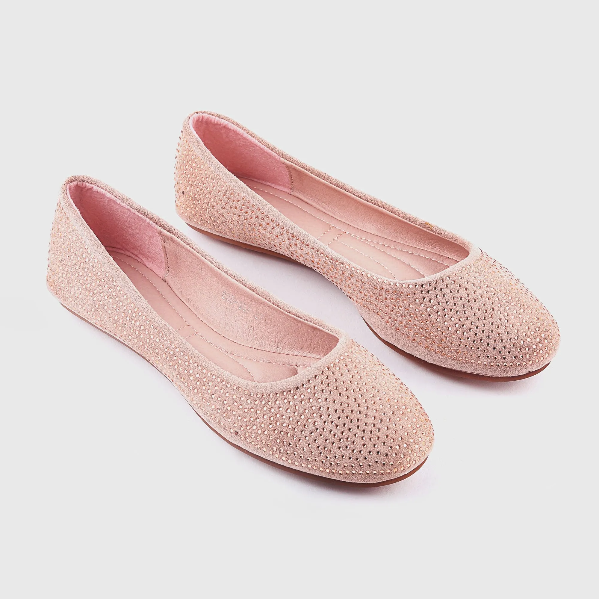 All Stud Embellished Flats