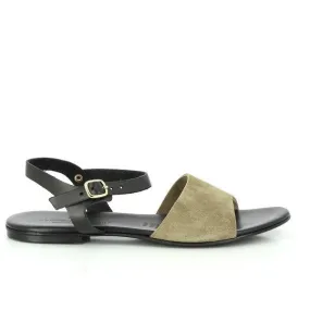 Antichi Romani 877 Taupe & Black Slingback Sandals