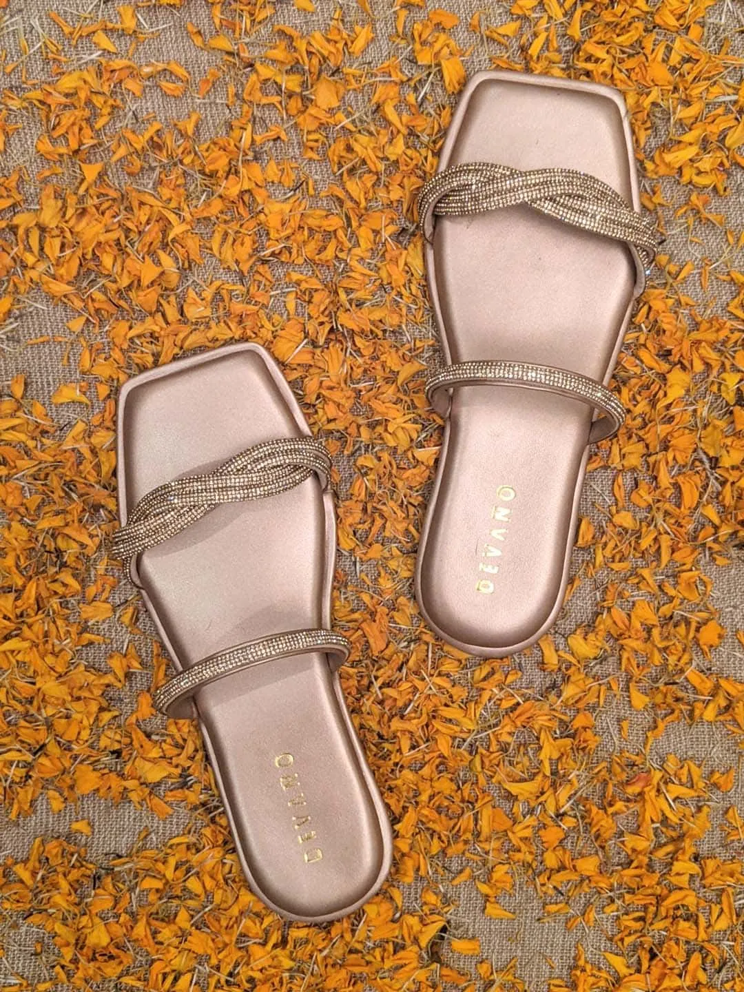 Aurum Twisted Flats Rose Gold
