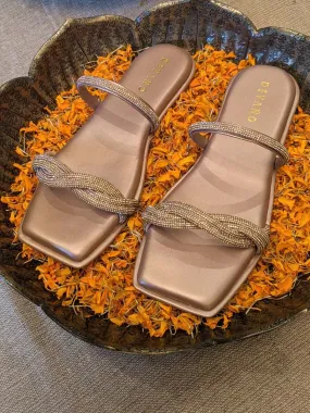 Aurum Twisted Flats Rose Gold