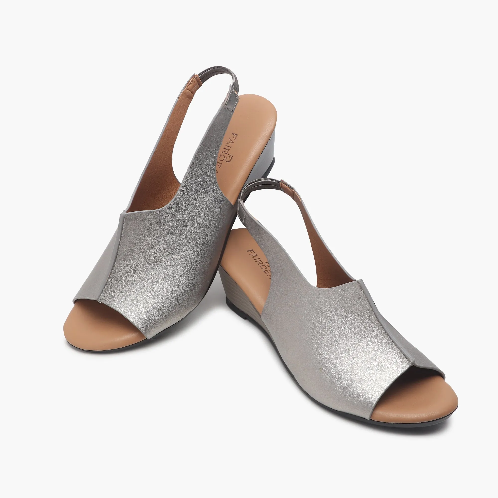 Backstrap Wedge Sandals