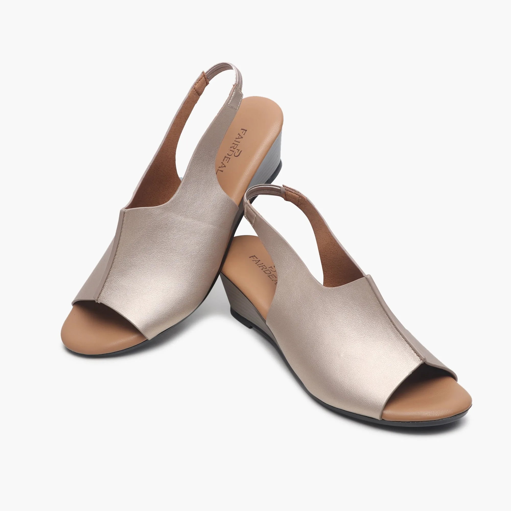 Backstrap Wedge Sandals