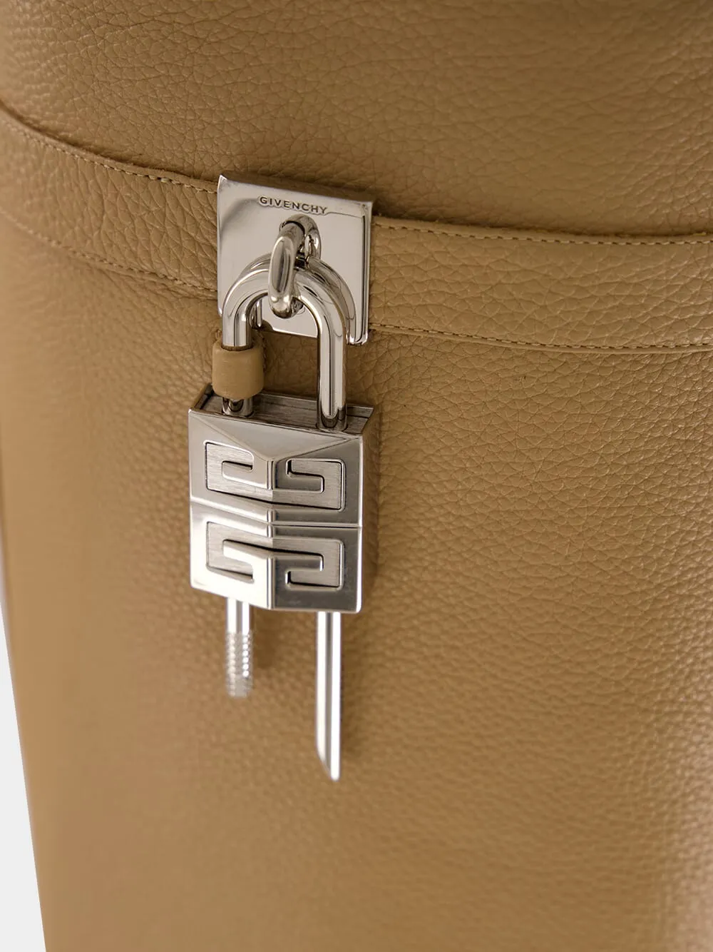 Beige Shark Lock High Boots