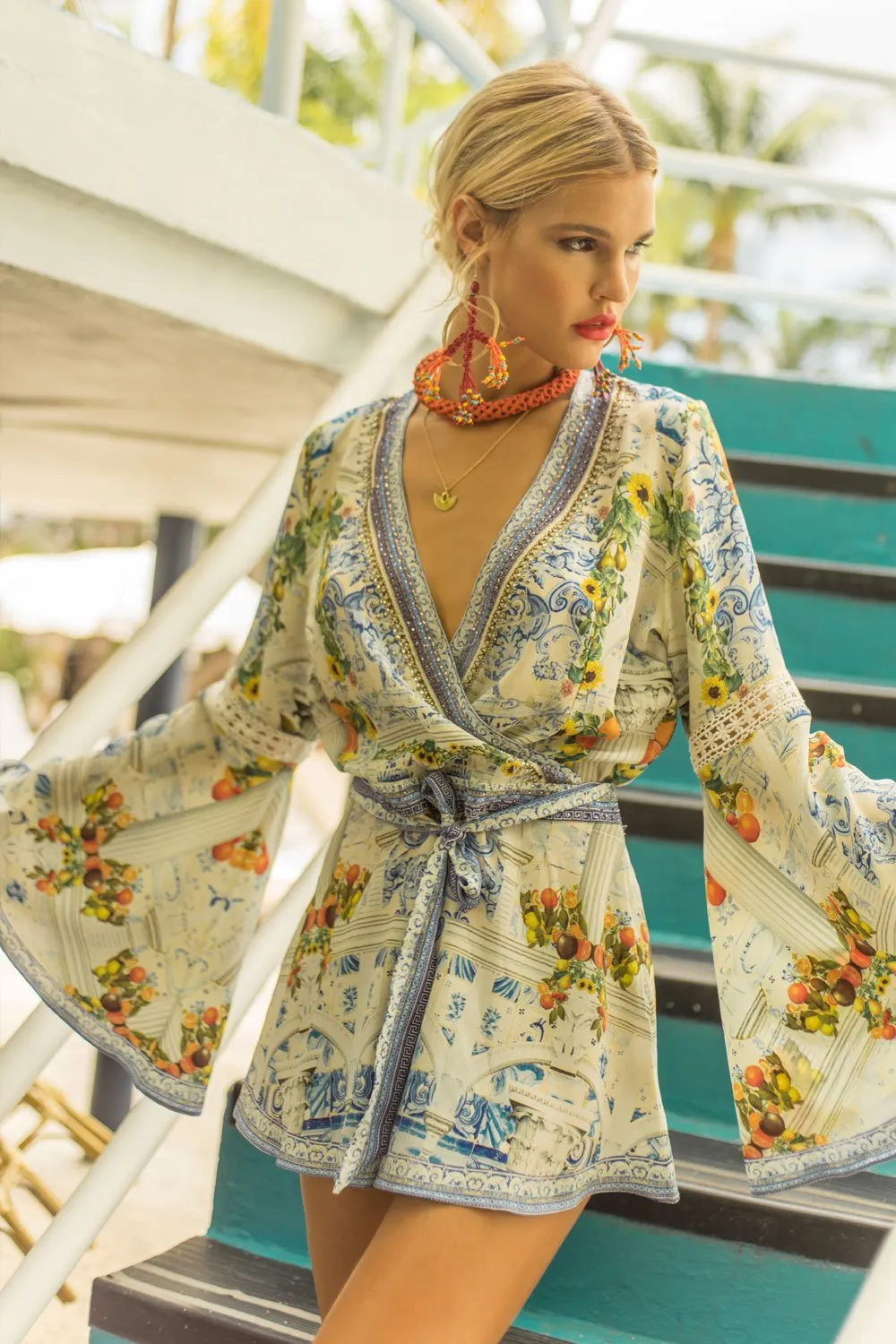 BELL SLEEVE PLAYSUIT COME AS YOU ARE