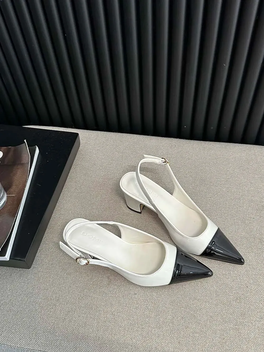 binfenxie  -  Mixed Color Women Sandals Fashion Dress Shoes Thick Mid Heeled Elastic Back Strap Party Pumps Sexy Sandals 35-39 Beige White