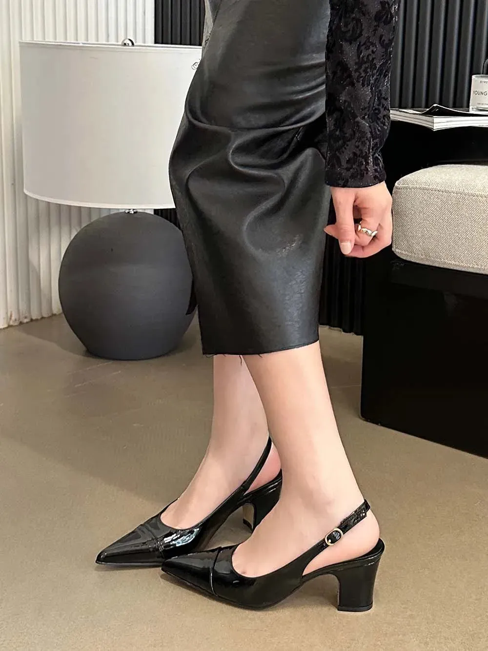 binfenxie  -  Mixed Color Women Sandals Fashion Dress Shoes Thick Mid Heeled Elastic Back Strap Party Pumps Sexy Sandals 35-39 Beige White