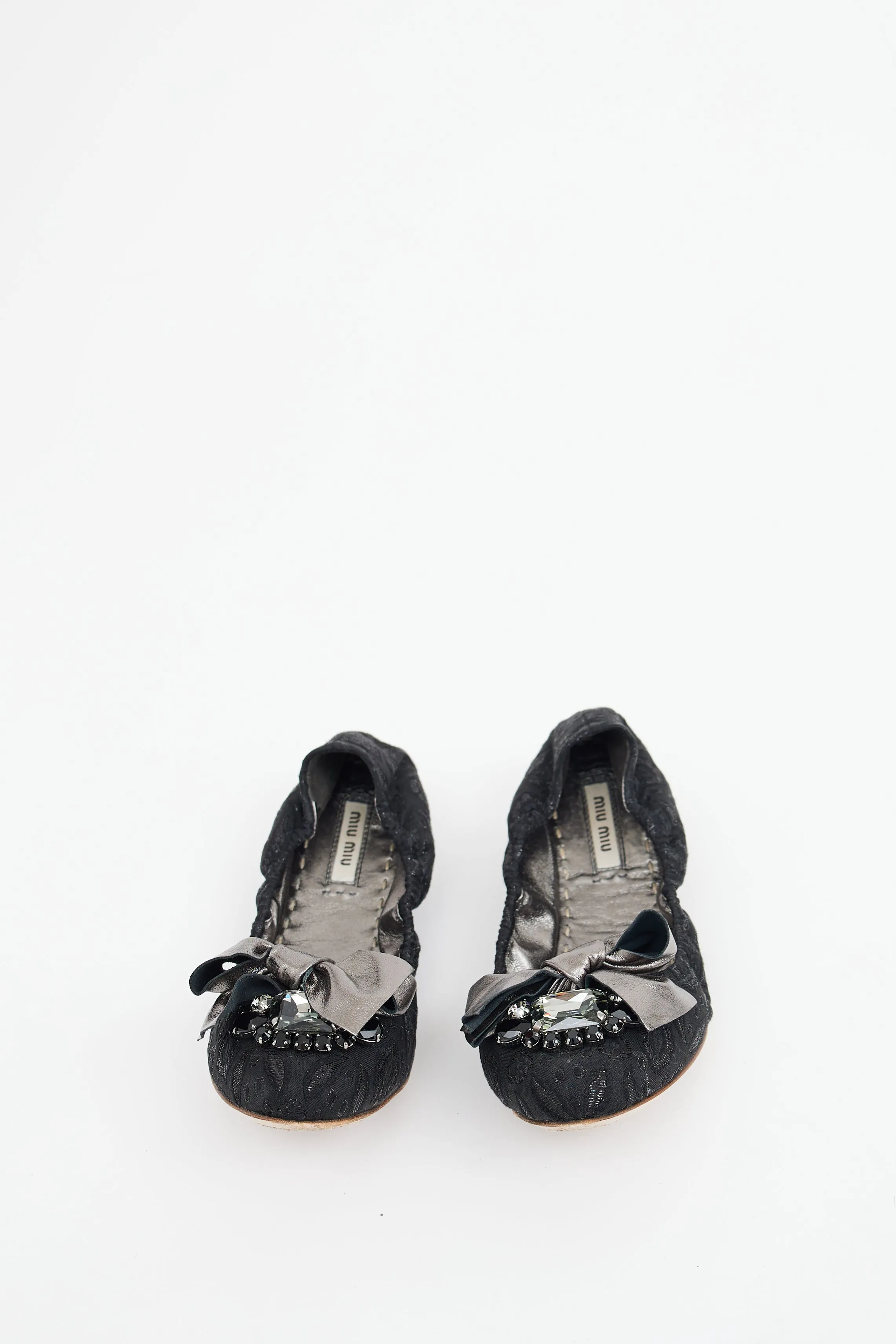 Brocade Embellished Ballet Flat
