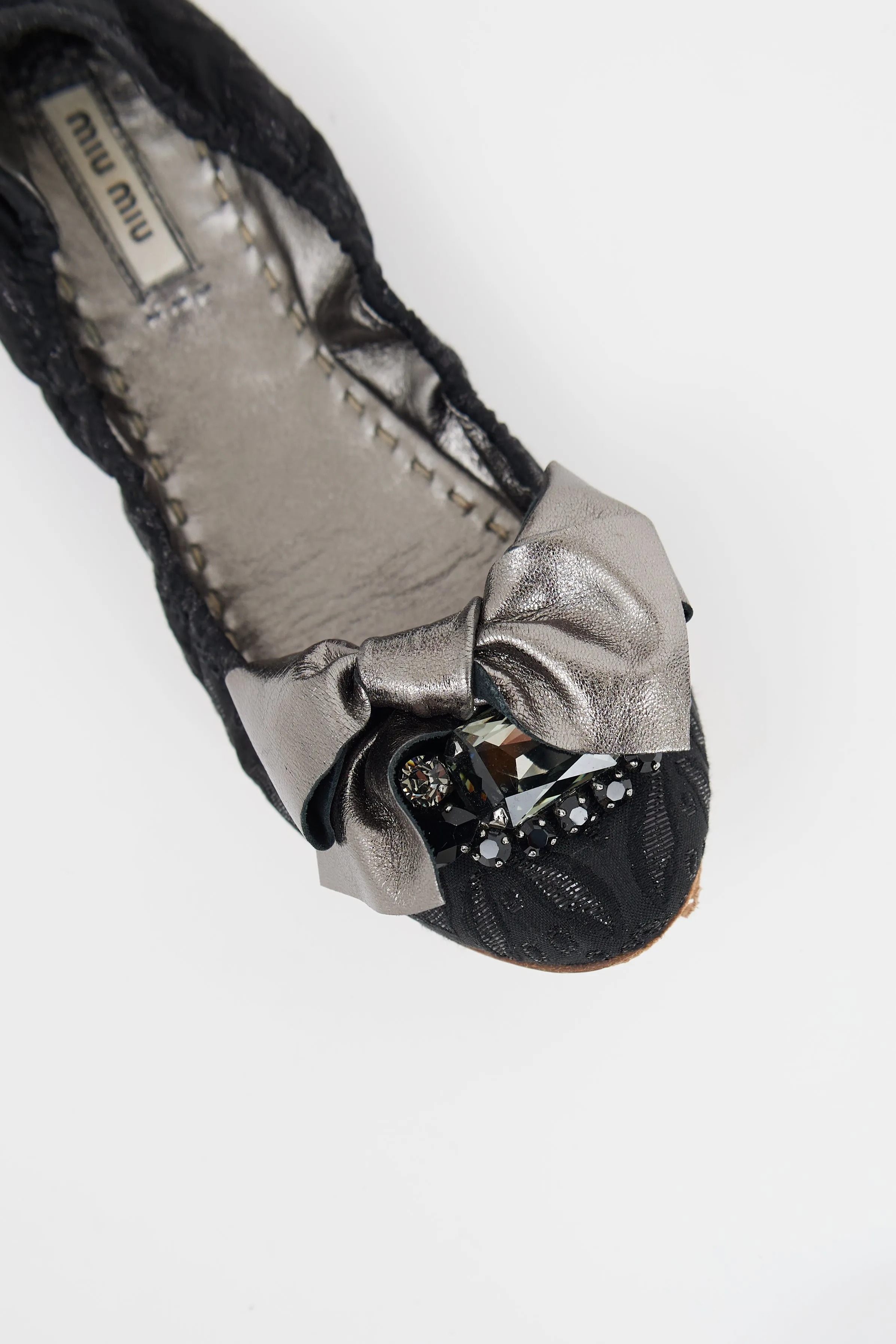 Brocade Embellished Ballet Flat