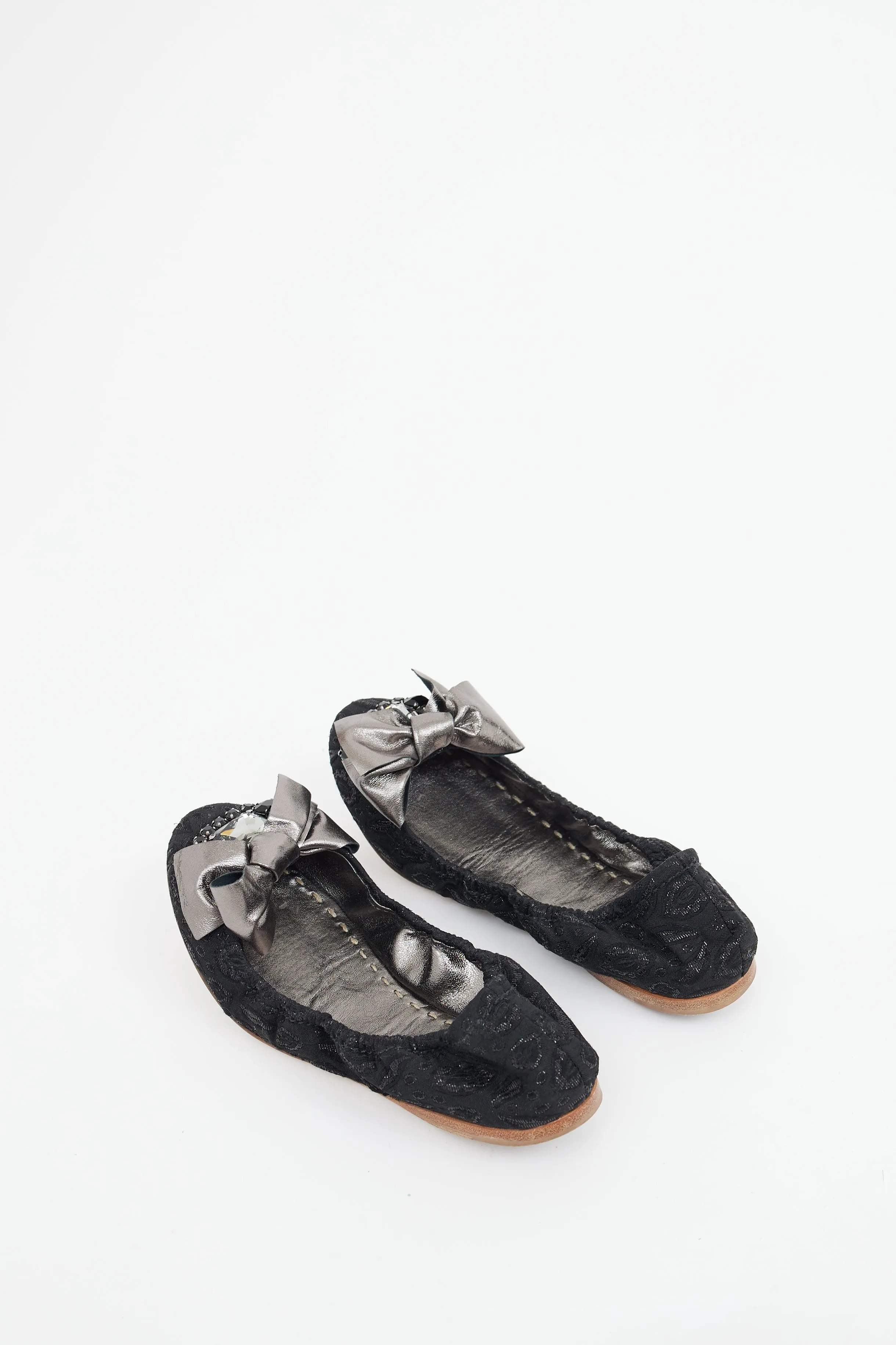 Brocade Embellished Ballet Flat