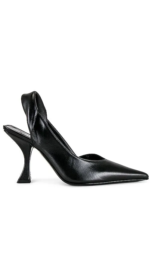 BY FAR Yasha Heel in Black