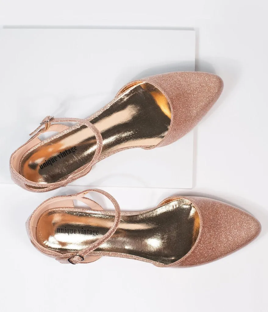 Champagne Glitter Libby Flats