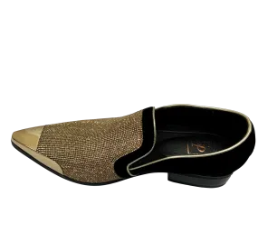 Cristiano Gold Fashion Loafers pointed tip
