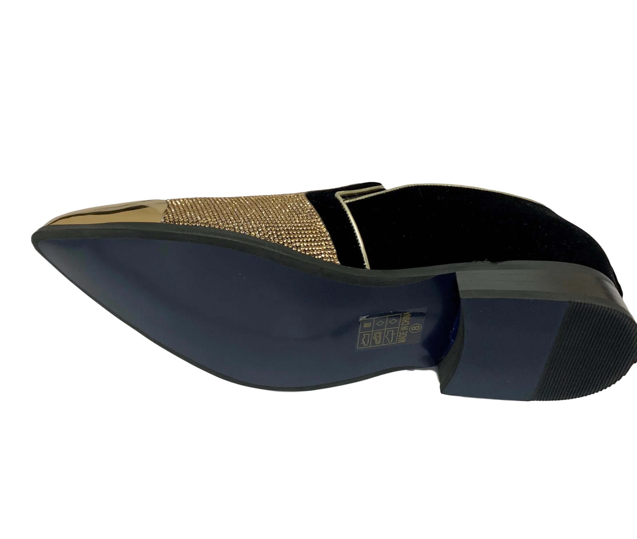 Cristiano Gold Fashion Loafers pointed tip