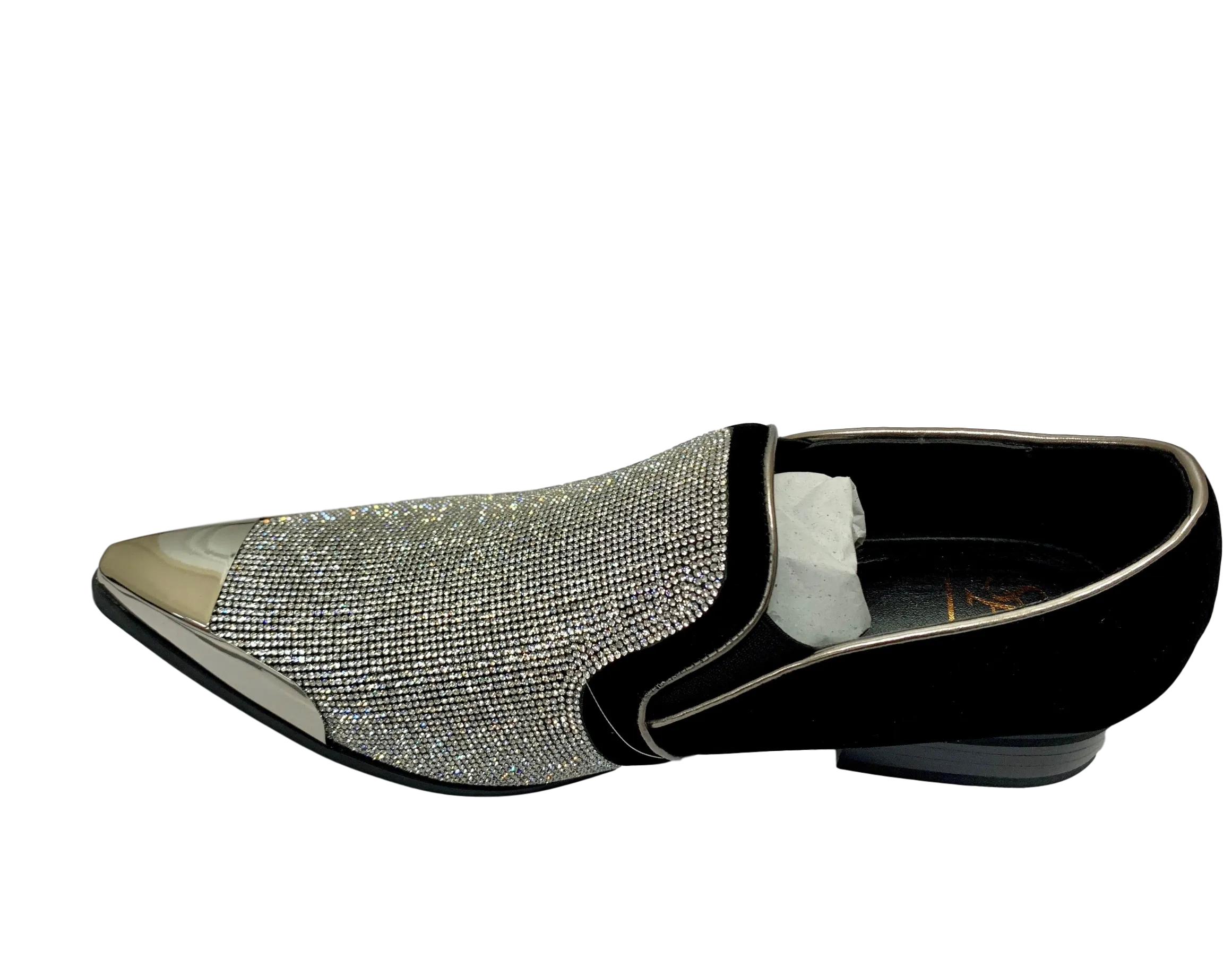 Cristiano Silver Fashion Loafers pointed tip