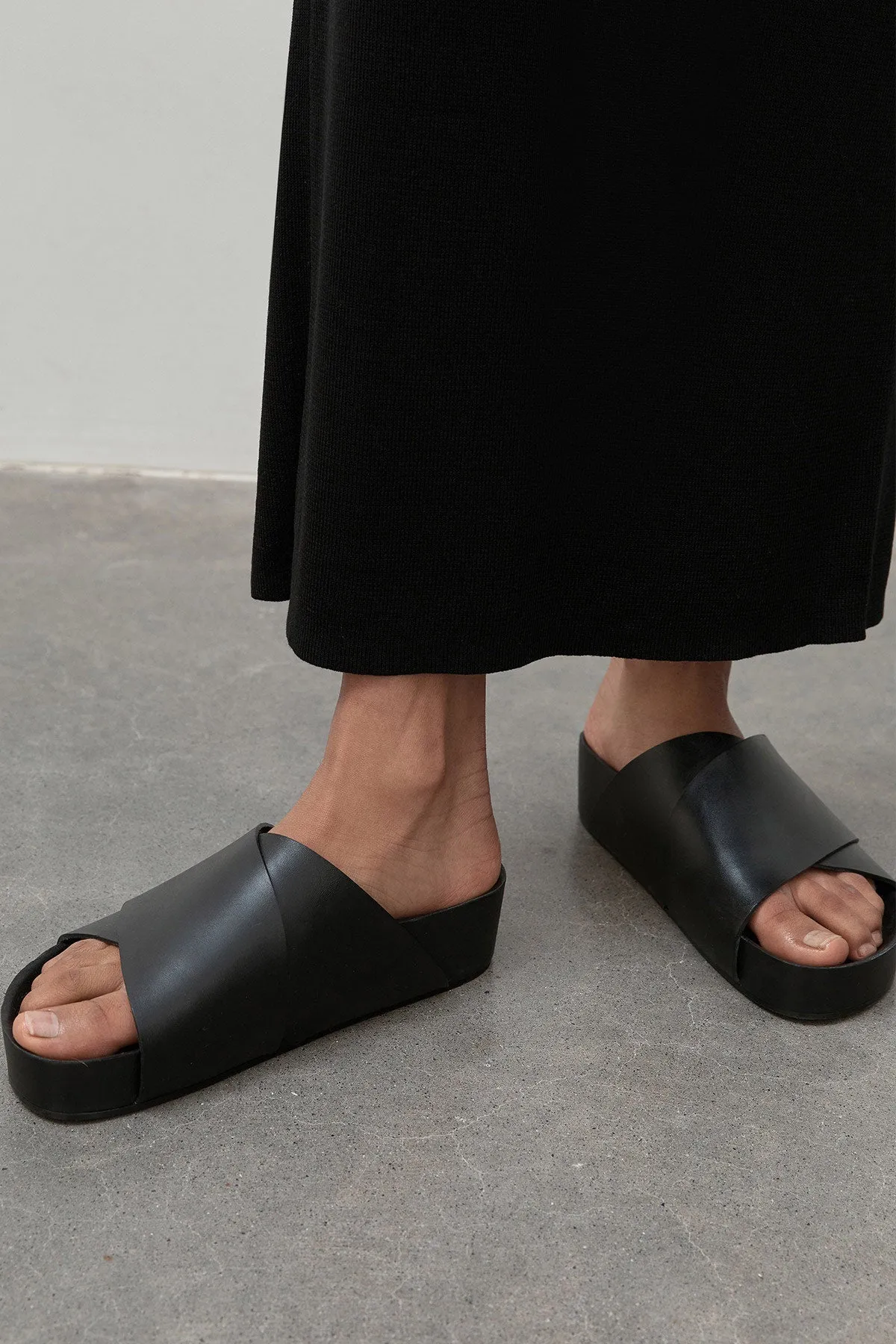 Cross Over Leather Sandal
