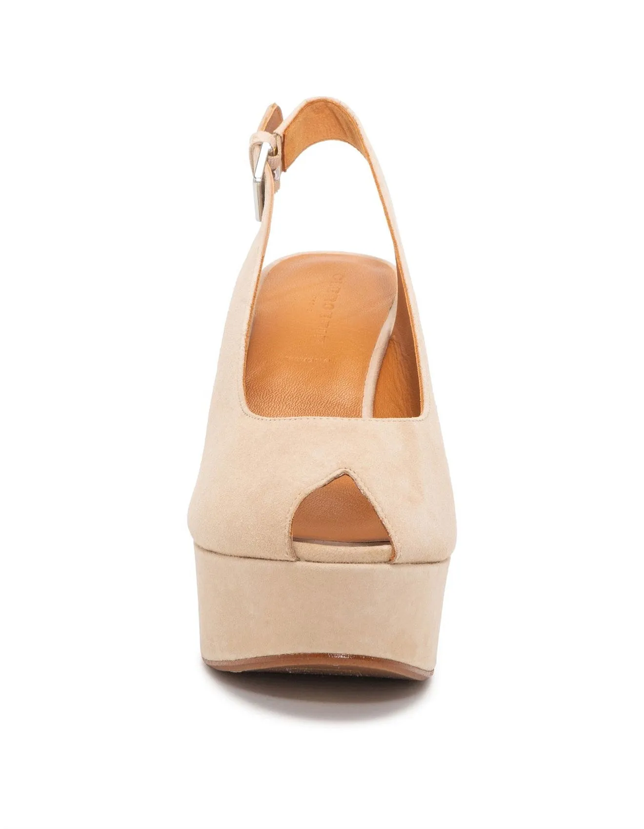 Dylan Nude Suede Platform Sandals