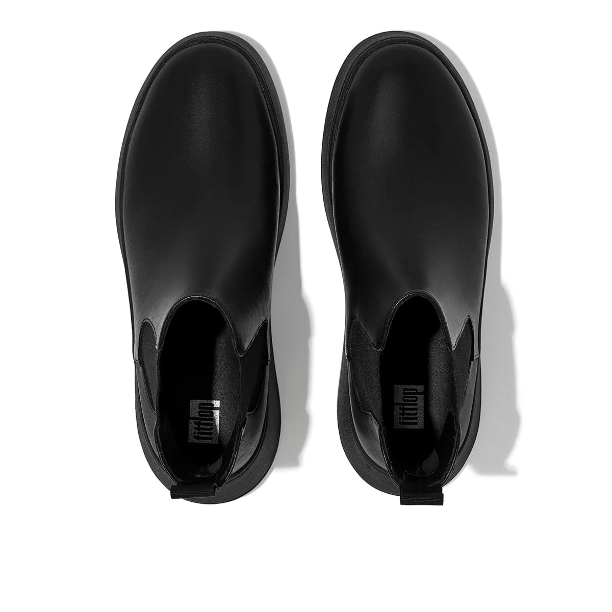 F-MODE Leather Flatform Chelsea Boots