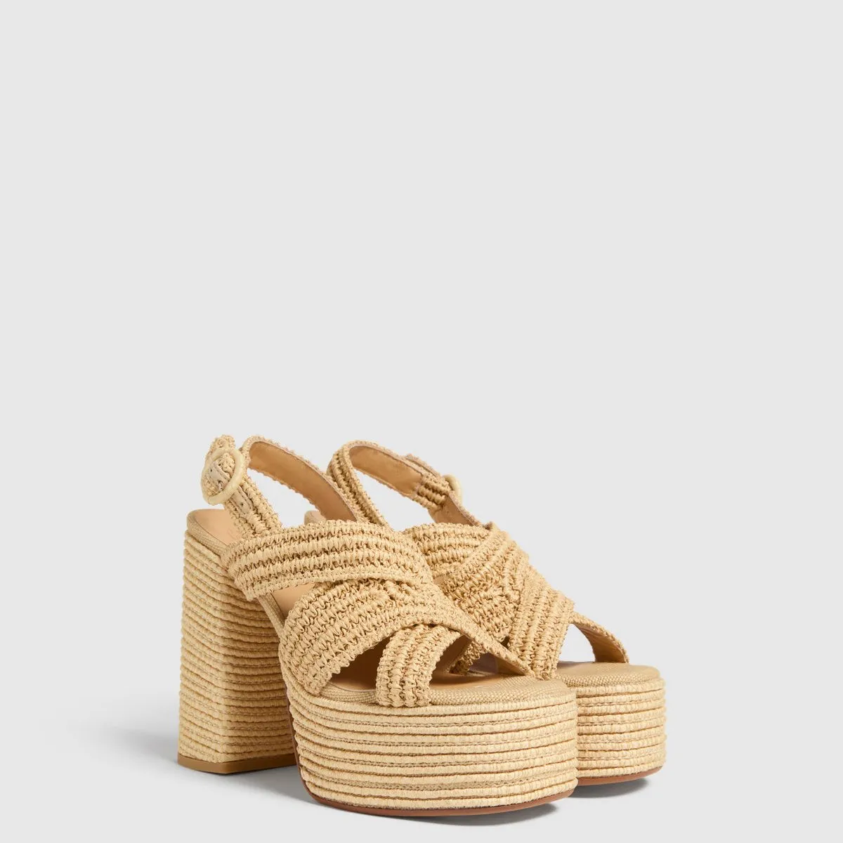 Fulvia Beige Platform Sandal