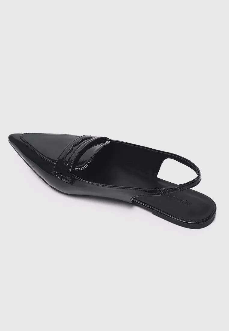 Gaia Slingback Flats & Ballerina (Black)