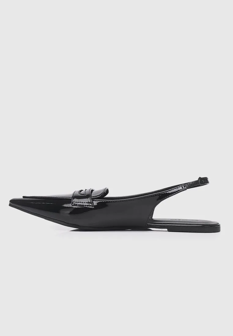 Gaia Slingback Flats & Ballerina (Black)