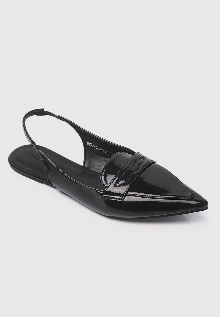 Gaia Slingback Flats & Ballerina (Black)