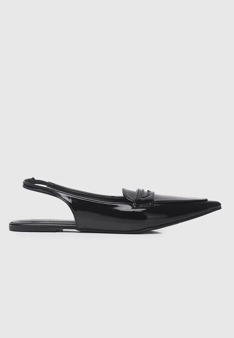 Gaia Slingback Flats & Ballerina (Black)