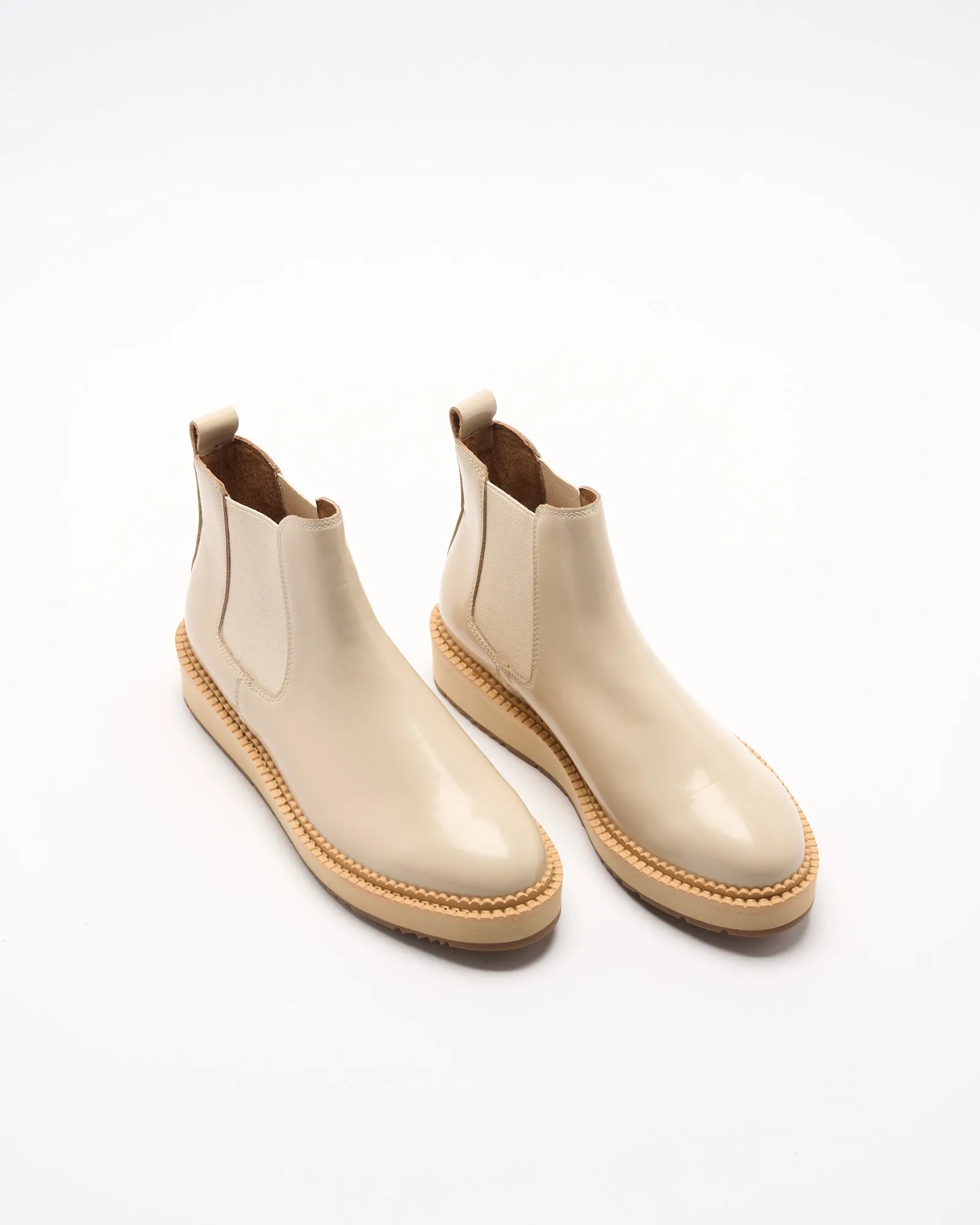 Jade Leather Boot - Vanilla Shine