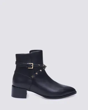 JEMIMA ANKLE BOOTS BLACK LEATHER