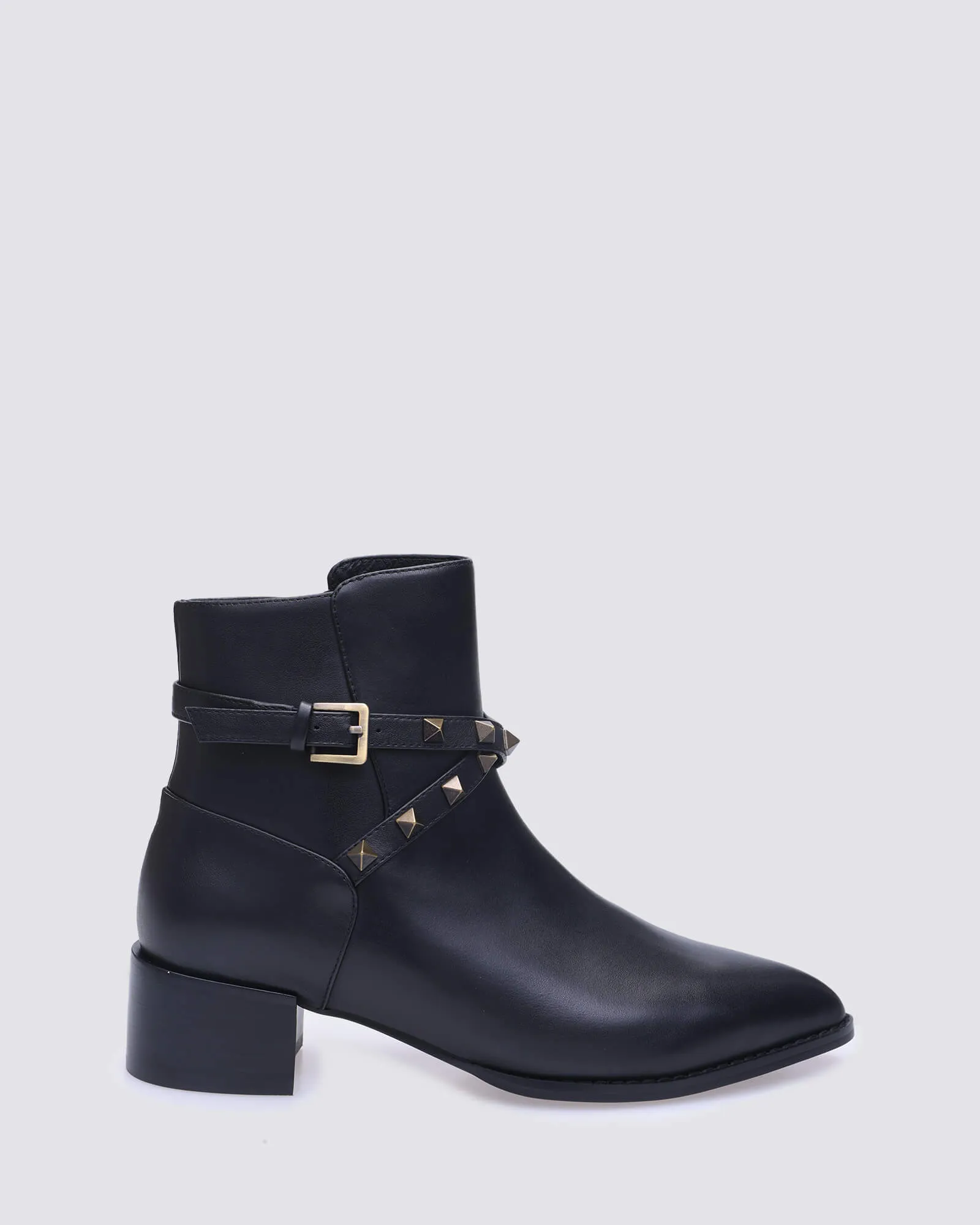 JEMIMA ANKLE BOOTS BLACK LEATHER