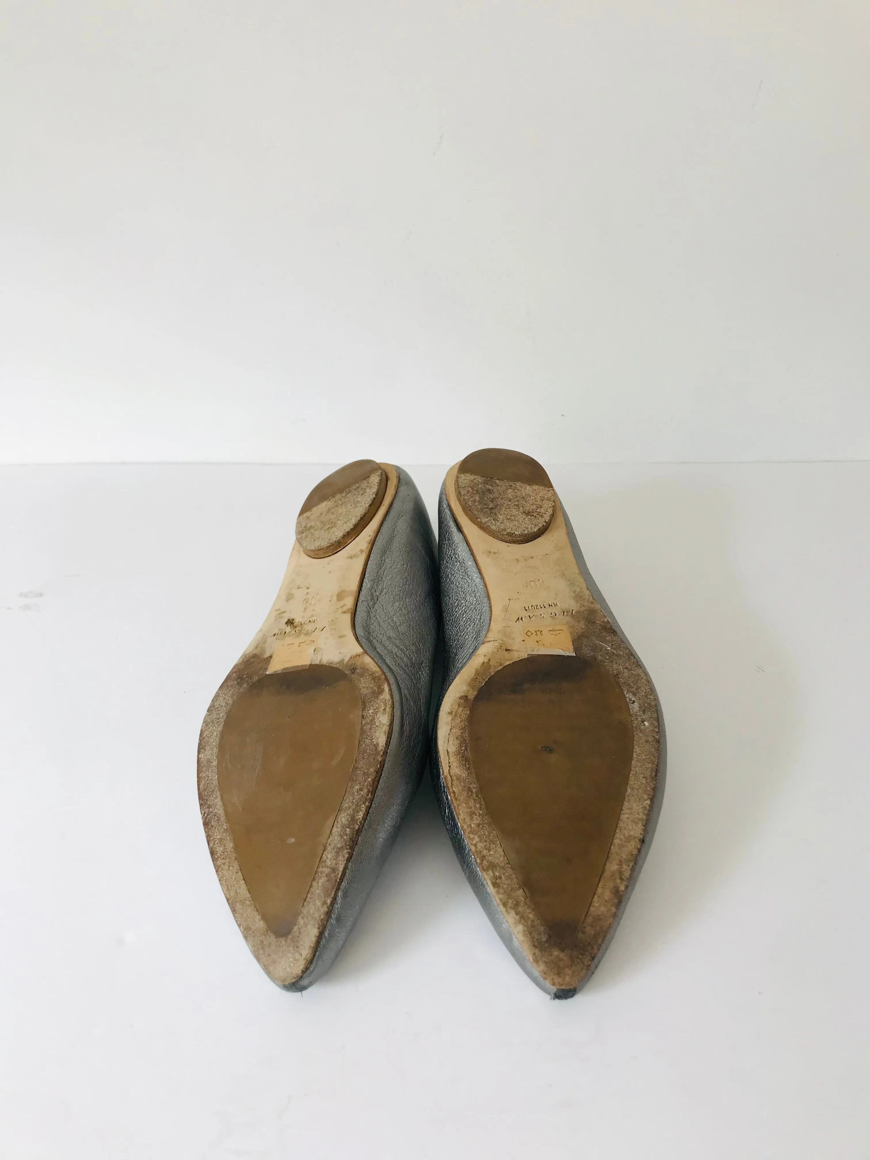 Jigsaw Women's Shimmer Slip-on Flats Shoes | 40 UK7 | Blue