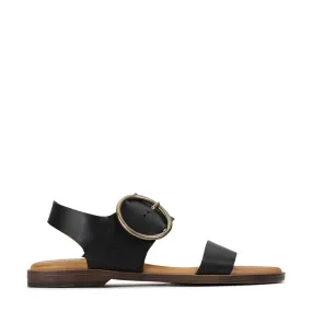 KASSIDY LEATHER ANKLE STRAP SANDALS