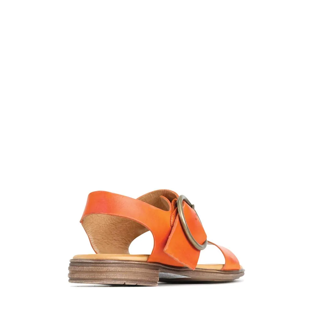 KASSIDY LEATHER ANKLE STRAP SANDALS