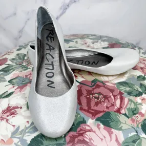 Kenneth Cole REACTION | Slip On By Silver Shimmer Flats | Sz 6.5