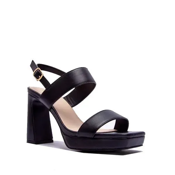 KRISHA-04X Elegant Strap Buckled 4" Heel Sandal