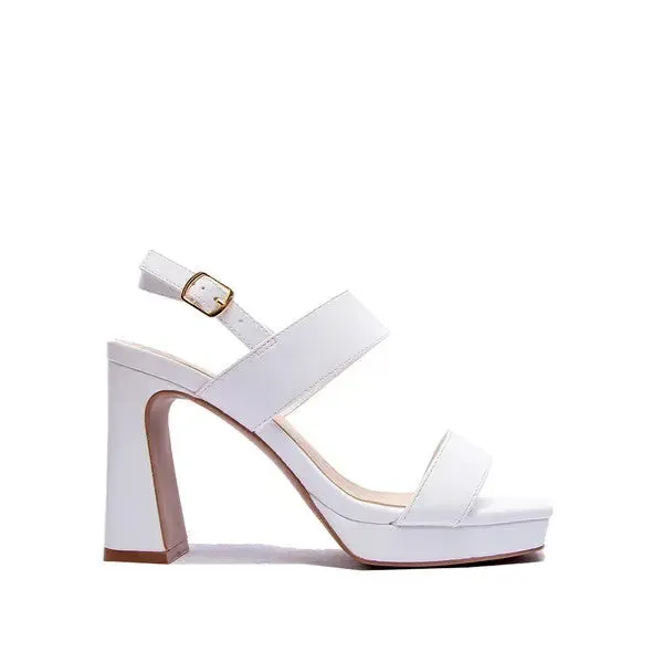 KRISHA-04X Elegant Strap Buckled 4" Heel Sandal