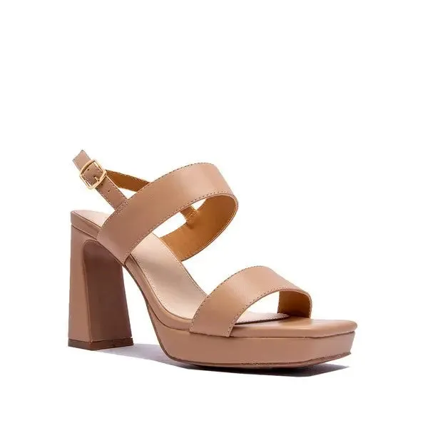 KRISHA-04X Elegant Strap Buckled 4" Heel Sandal