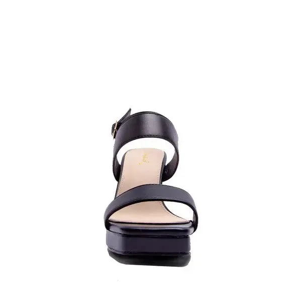 KRISHA-04X Elegant Strap Buckled 4" Heel Sandal