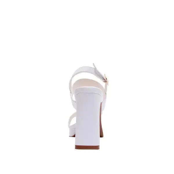 KRISHA-04X Elegant Strap Buckled 4" Heel Sandal
