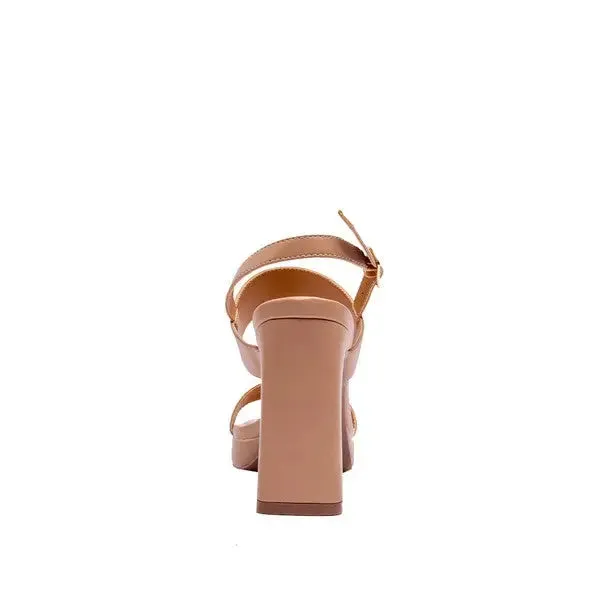 KRISHA-04X Elegant Strap Buckled 4" Heel Sandal