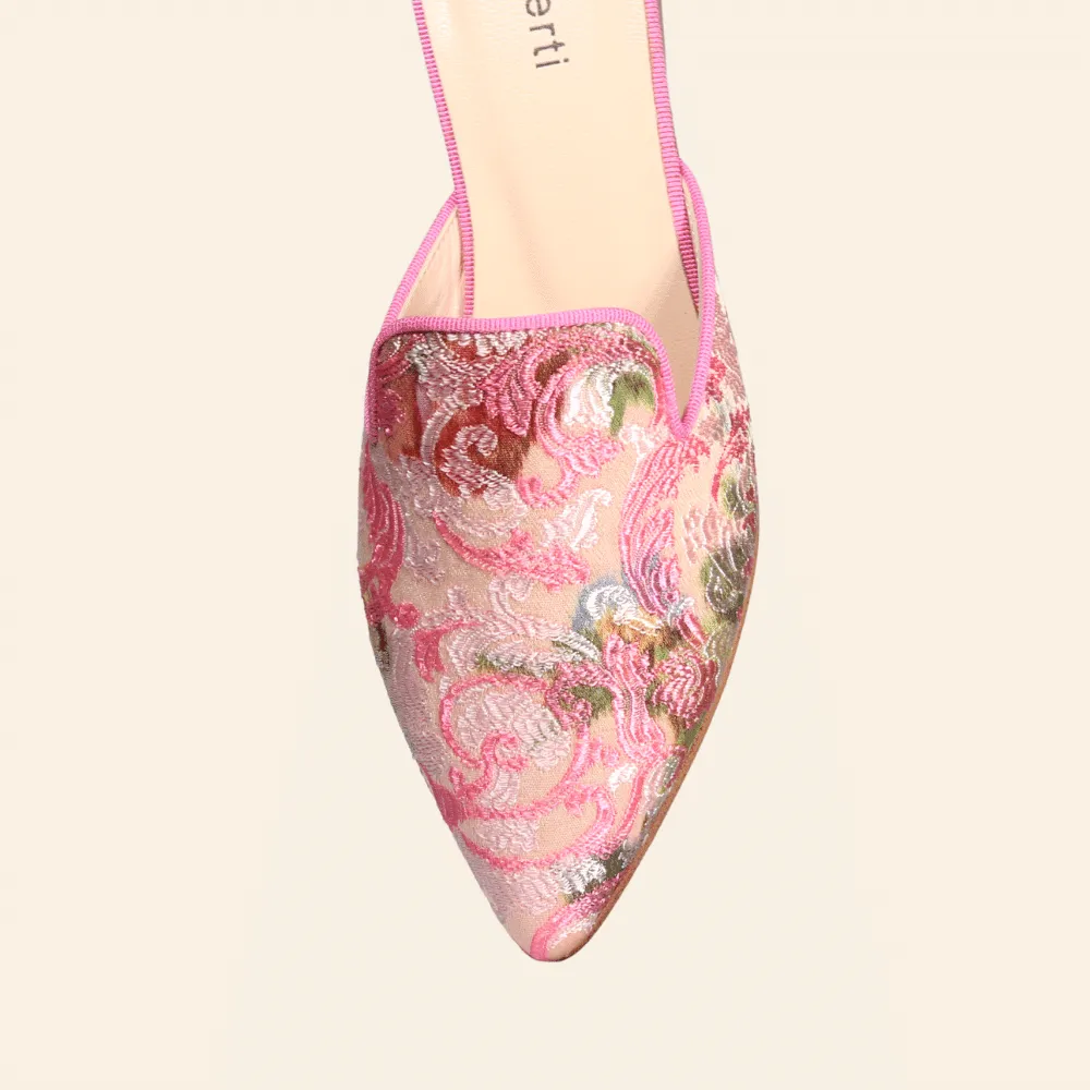 Ladies Baroque Fabric Slip-On in Rosa (ESE553)