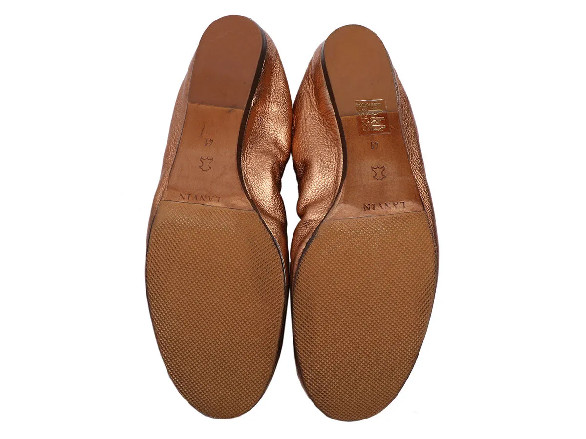 Lanvin Metallic Copper Ballet Flats