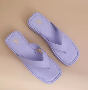 Lavender Toe Strappy Flatforms