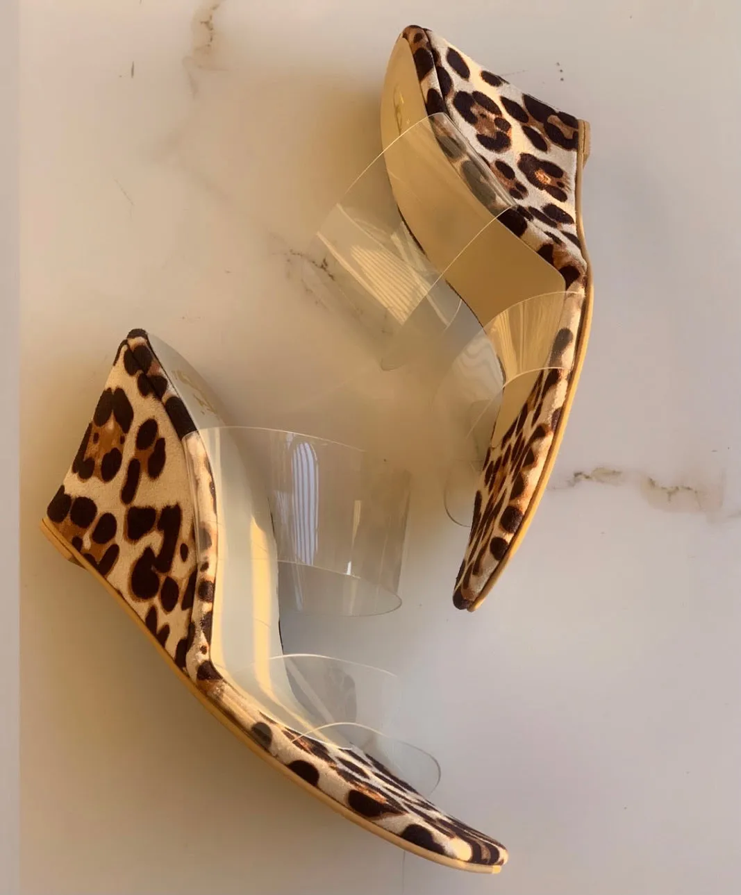 Marylene printed Transparent wedges