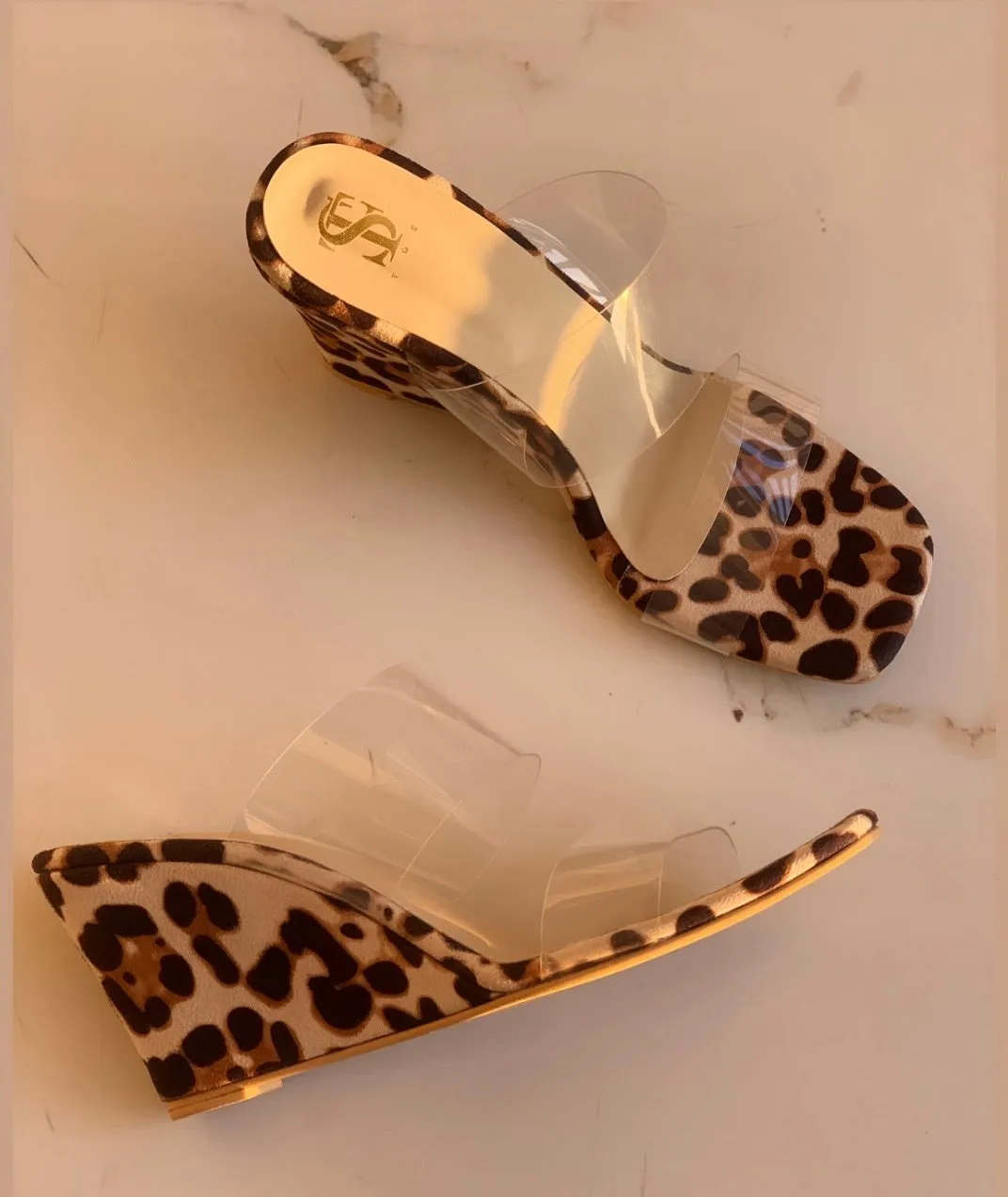 Marylene printed Transparent wedges
