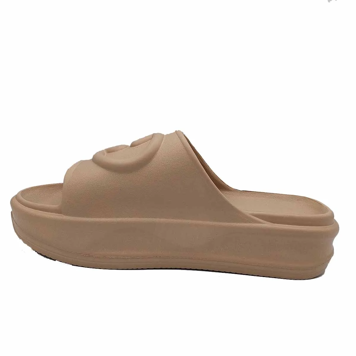 NASH OPEN TOE SUMMER WEDGE PLATFORM MULE SLIDER SANDAL