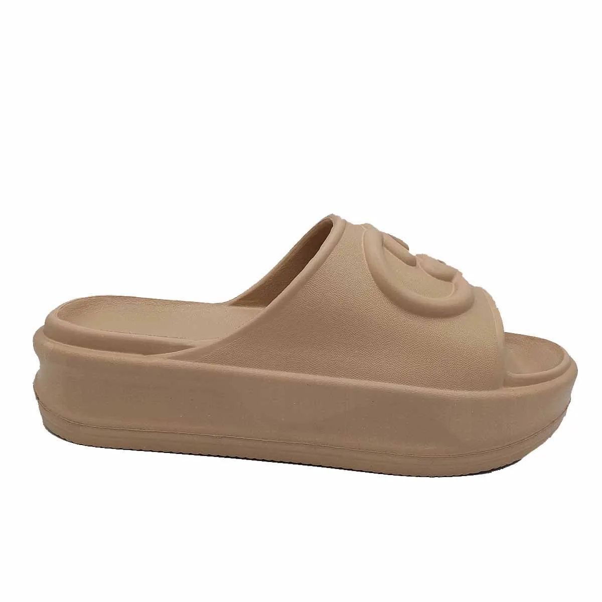 NASH OPEN TOE SUMMER WEDGE PLATFORM MULE SLIDER SANDAL