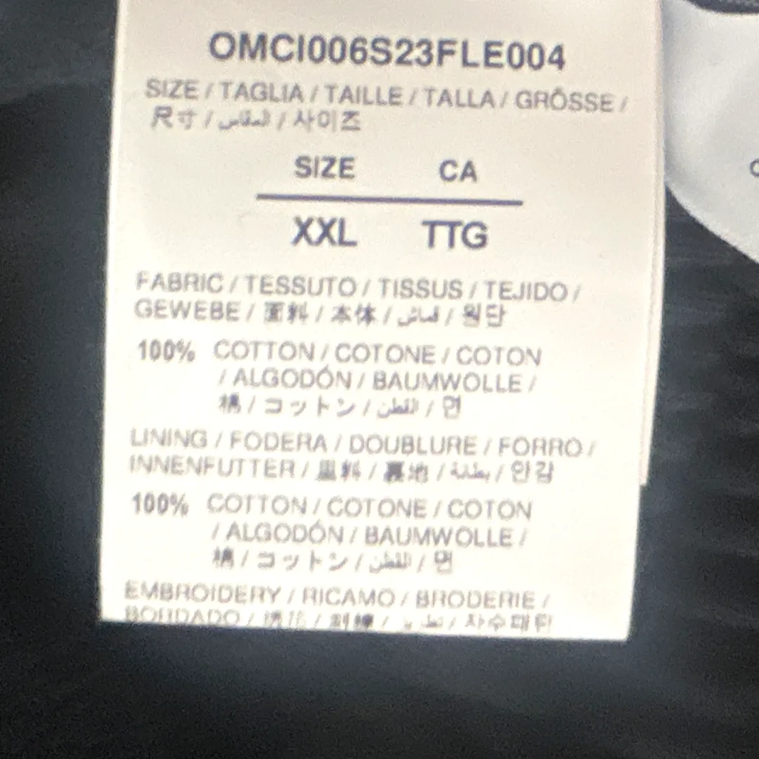 Off-White men's black cotton long shorts