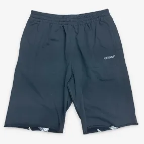 Off-White men's black cotton long shorts